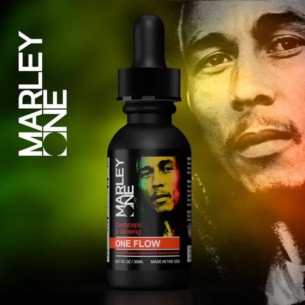 MARLEY ONE-MUSHROOM TINCTURES---ONE-FLOW - CORDYCEPS AND GINSENG